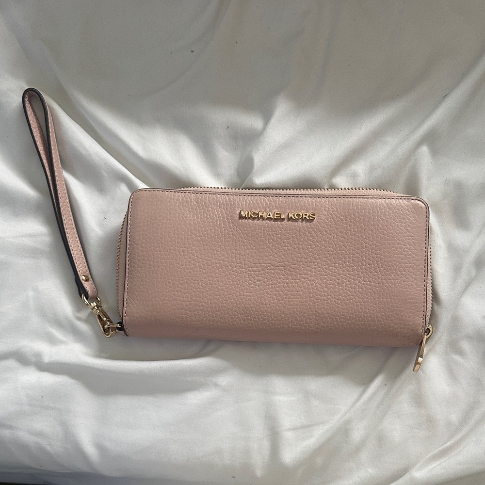 Michael Kors Blush Pink Wristlet Clutch